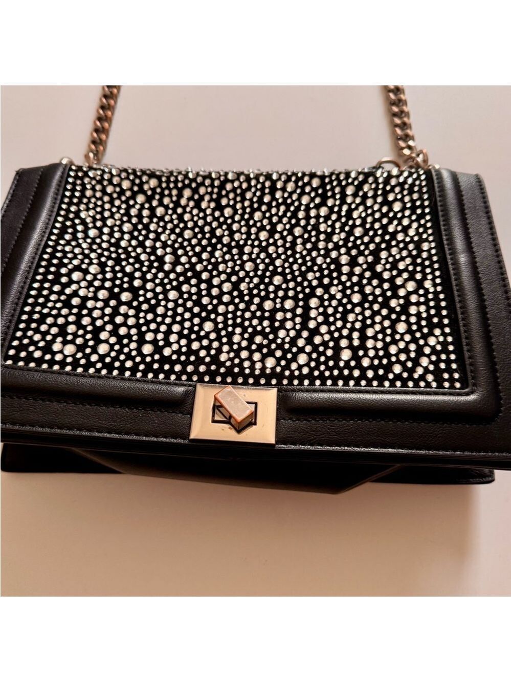 INC Sparkling Flap Crossbody Shoulder Bag with Chain strap - Picture 2 of 7